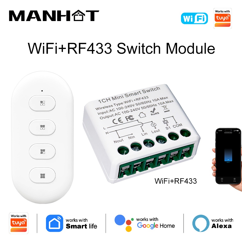 Smart Home Lighting Control - Tuya WIFI 10A Akıllı Işık Anahtarları