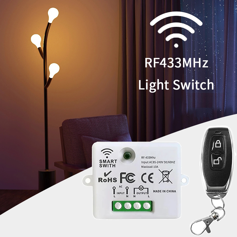 Smart Home Lighting Control - RF 433MHz Kablosuz Uzaktan Kumanda Anahtarı
