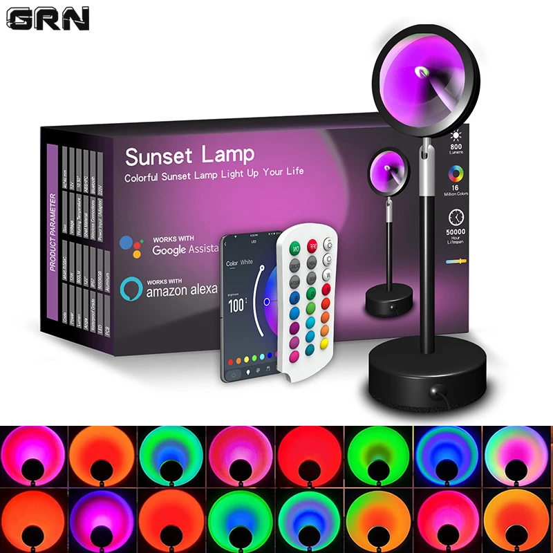Smart Home Solution - Akıllı LED Sunset lamba renkli değişen
