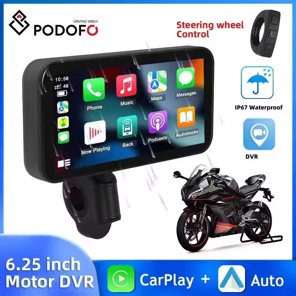 Smart Home Orvibo - Podofo Motosiklet Navigasyon Carplay 6.25 ''Akıllı