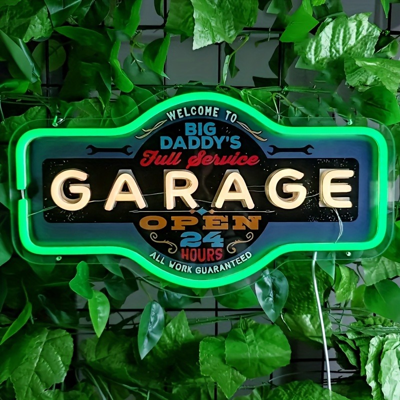 Smart Home Poster - Retro Garaj LED Neon Burcu UV