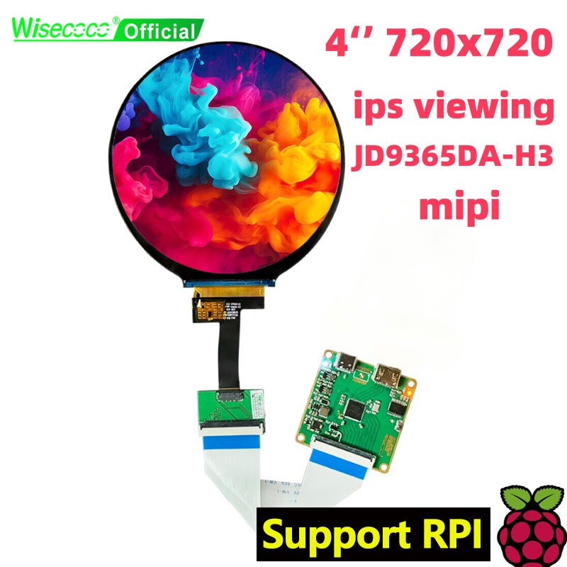 Smart Home Raspberry Pi - Wisecoco 4 Inç Yuvarlak LCD Ekran