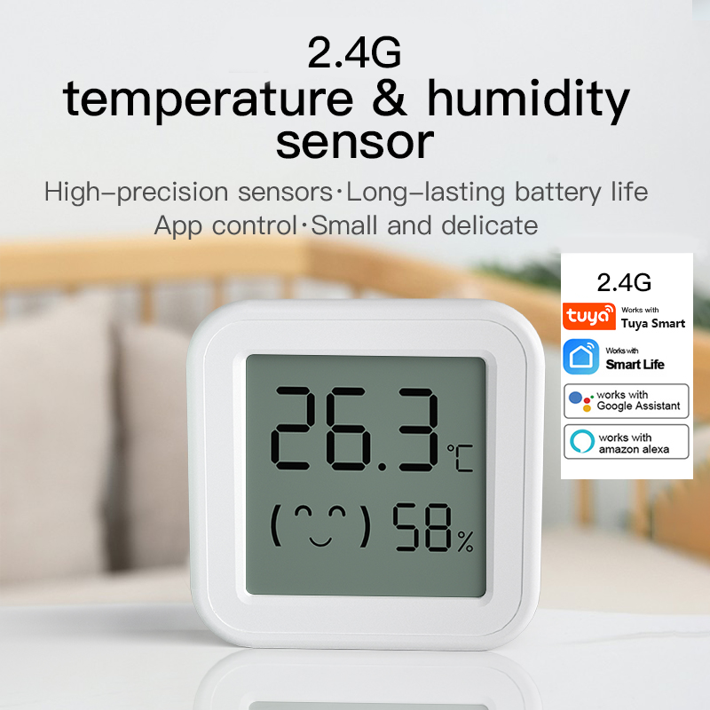 Smart Home Voice Assistant - Bluetooth Sıcaklık Nem Sensörü Mini LCD