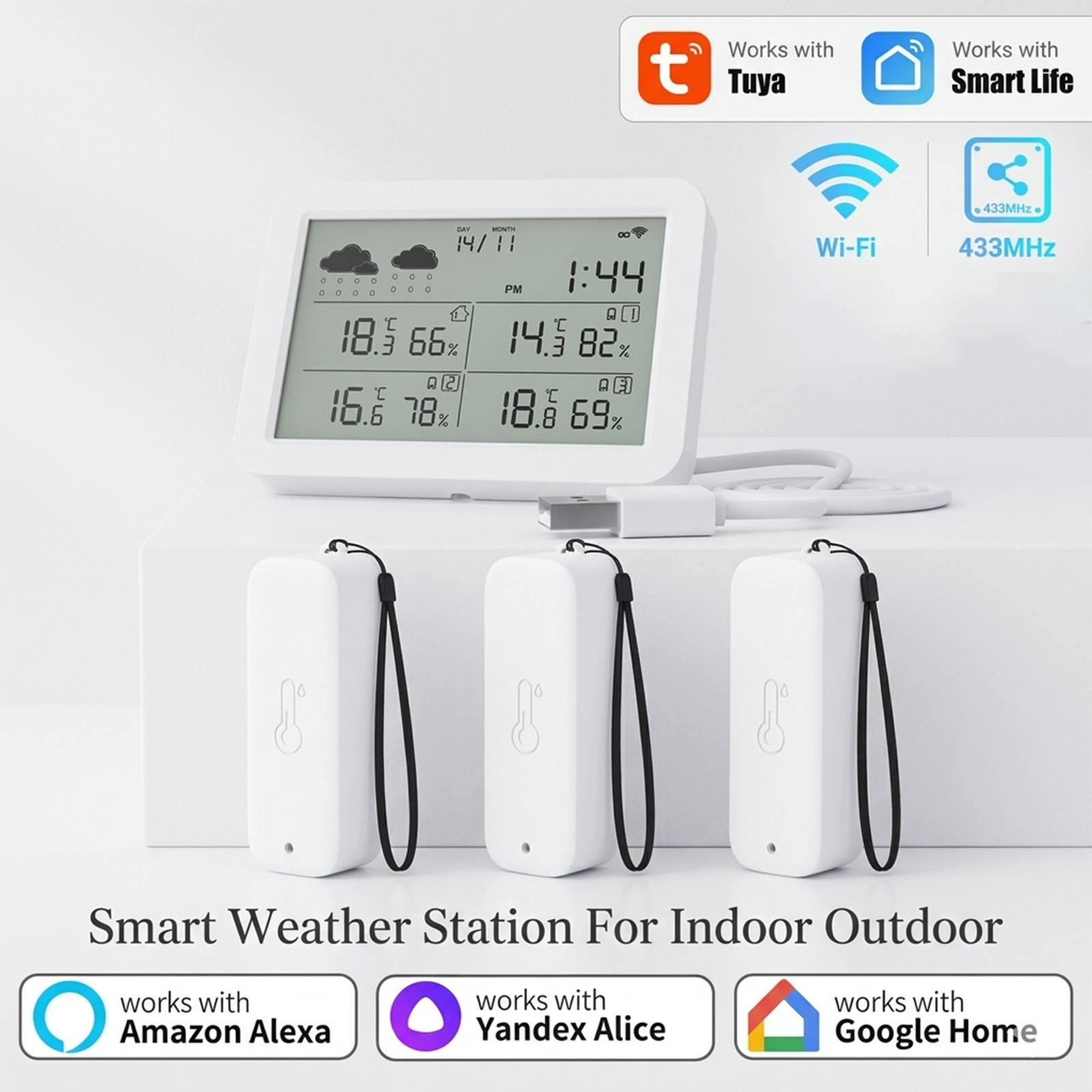 Smart Home Elements - Tuya WiFi+RF433 Hava Durumu İstasyonu, Akıllı