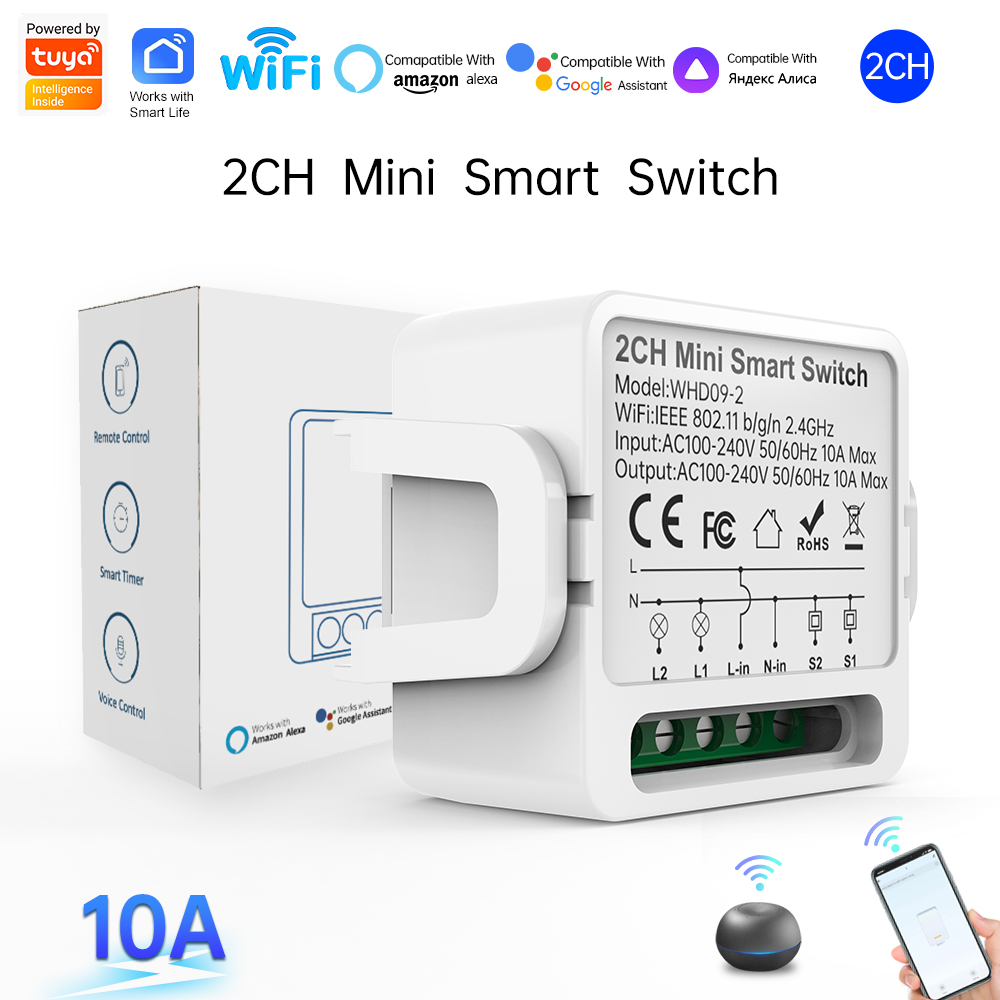 Smart Home Lighting Control - 2 Yollu Tuya Akıllı Anahtar 2'li