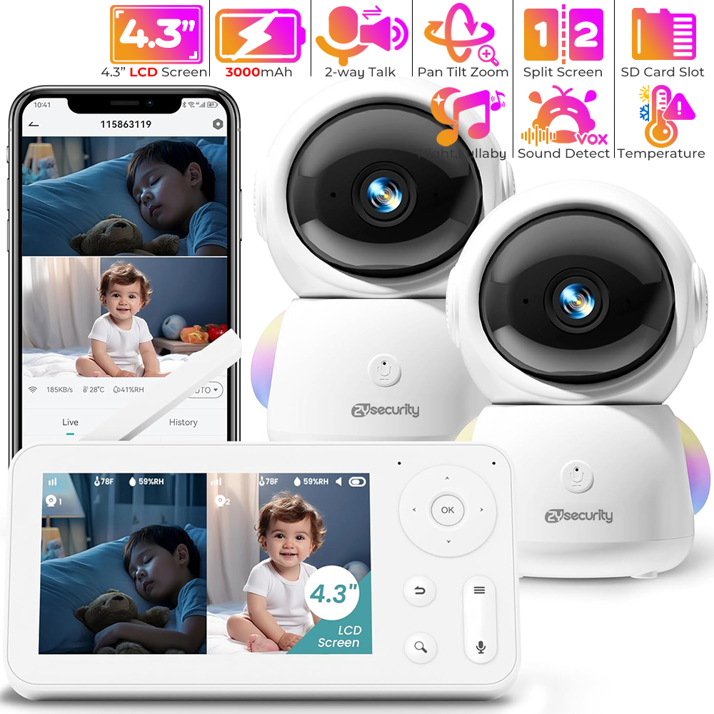 Smart Home Battery Camera - 2 Kamera ve Sesli 2K Bebek