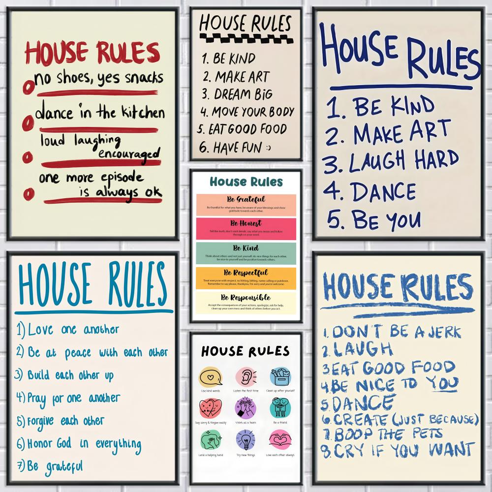 Smart Home Poster - Ev kuralları posteri modern ve zarif