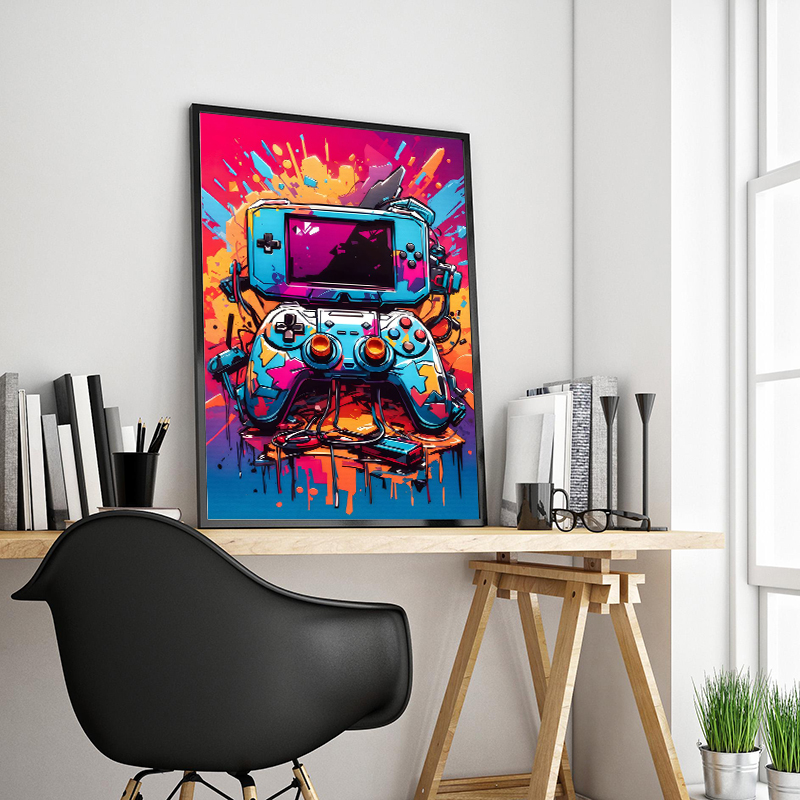 Graffiti Renkli Oyun Denetleyi - Smart Home Poster incelemesi ve fiyatı