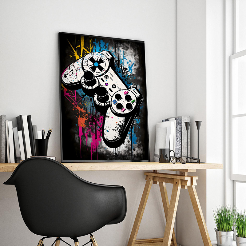 Graffiti Renkli Oyun Denetleyi - Smart Home Poster incelemesi ve fiyatı