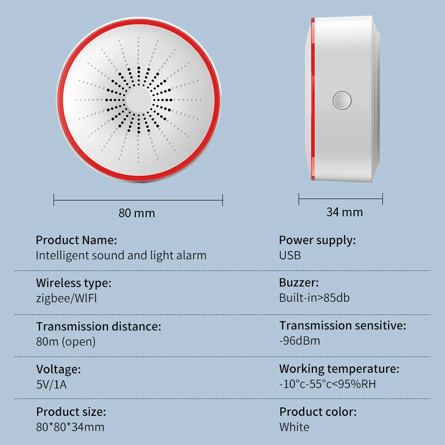 Tuya WiFi ZigBee Akıllı Alarm  - Smart Home Voice Assistant incelemesi ve fiyatı