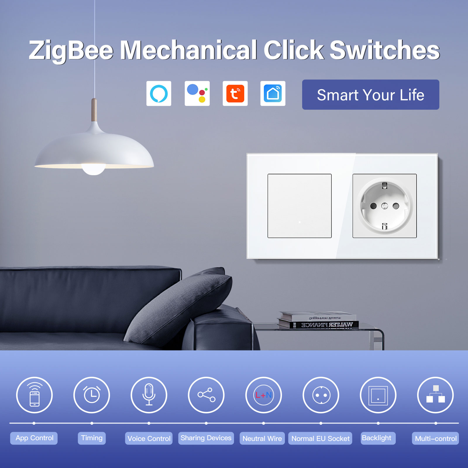 BSEED ZigBee Anahtarları Duvar - Smart Home Yellow incelemesi ve fiyatı