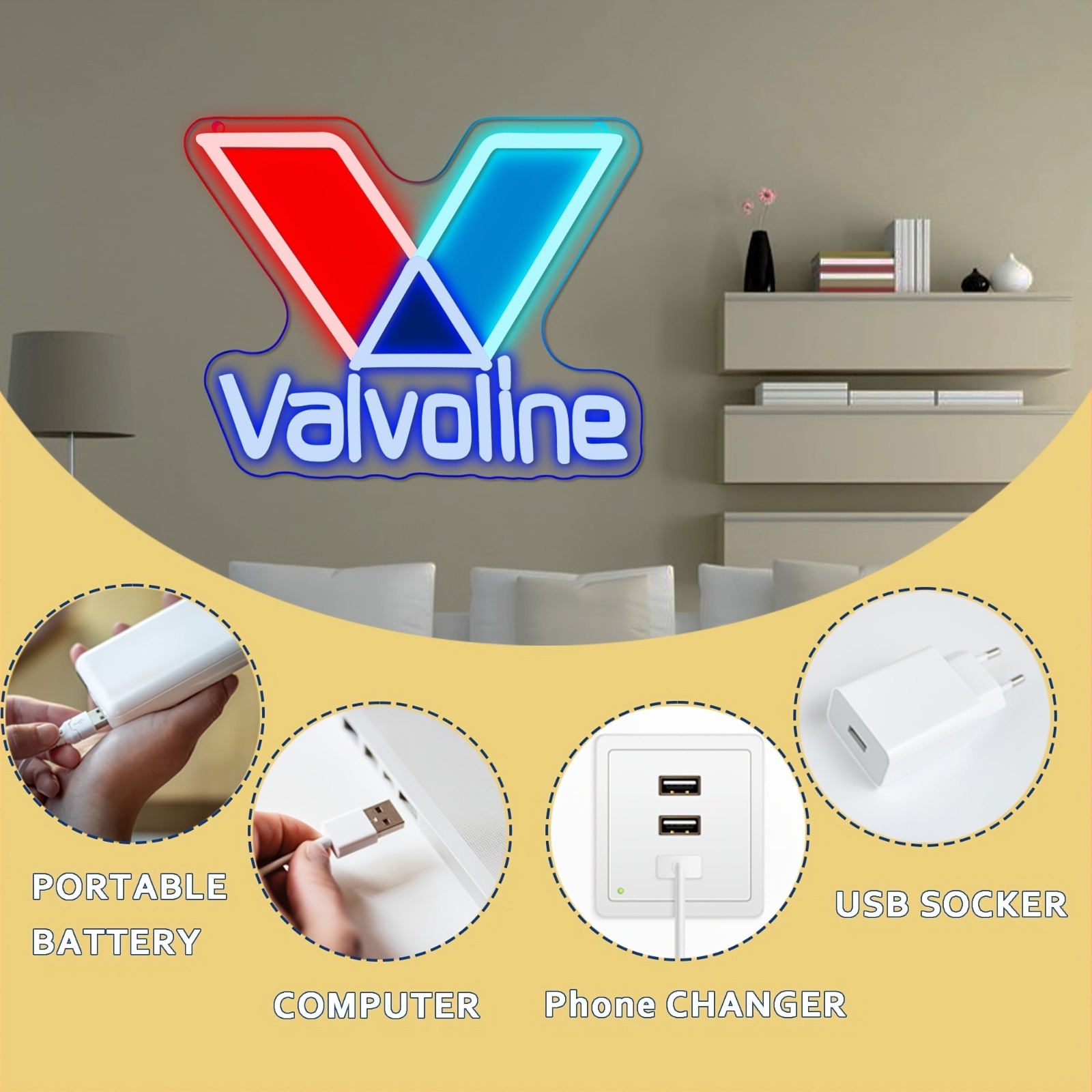 Valvoline Motor Yağı Neon Burc - Smart Home Poster incelemesi ve fiyatı