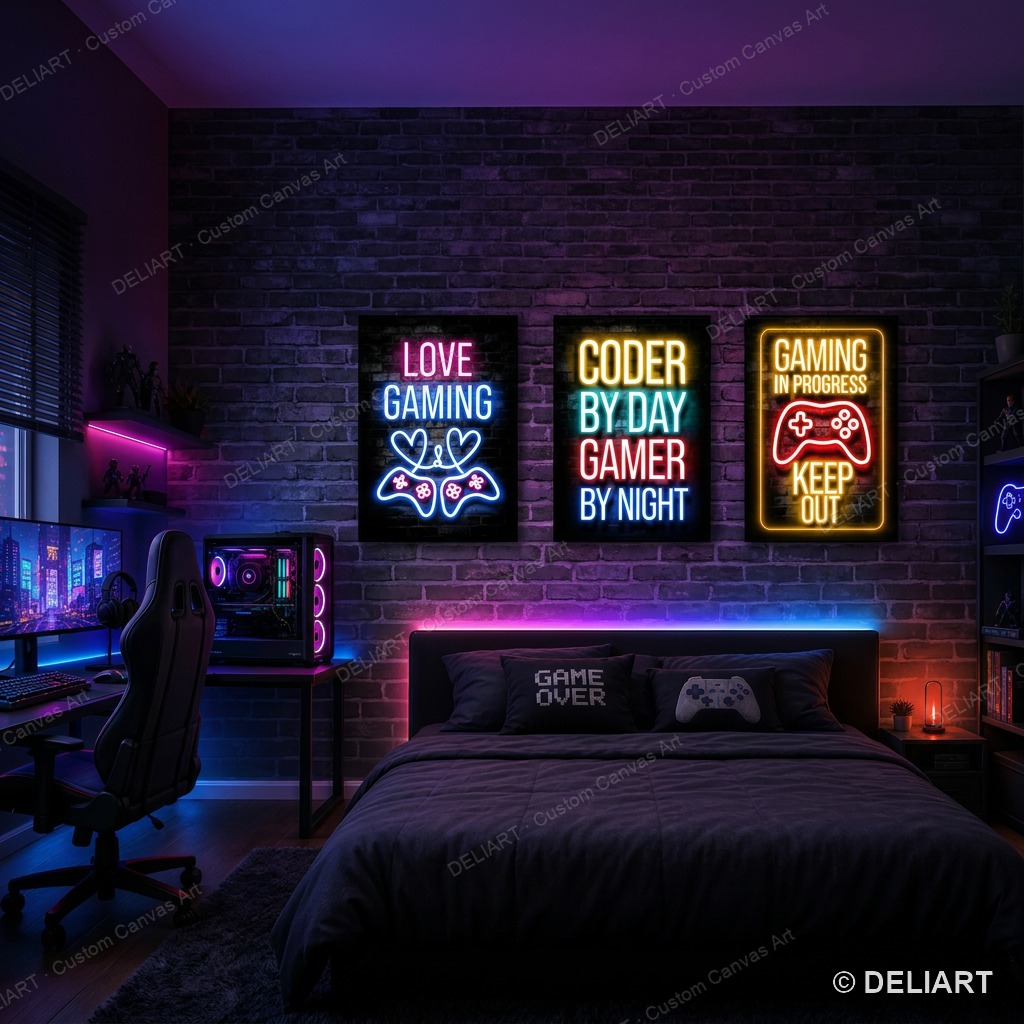 1 ve 3 adet Neon oyun alıntıla - Smart Home Poster incelemesi ve fiyatı