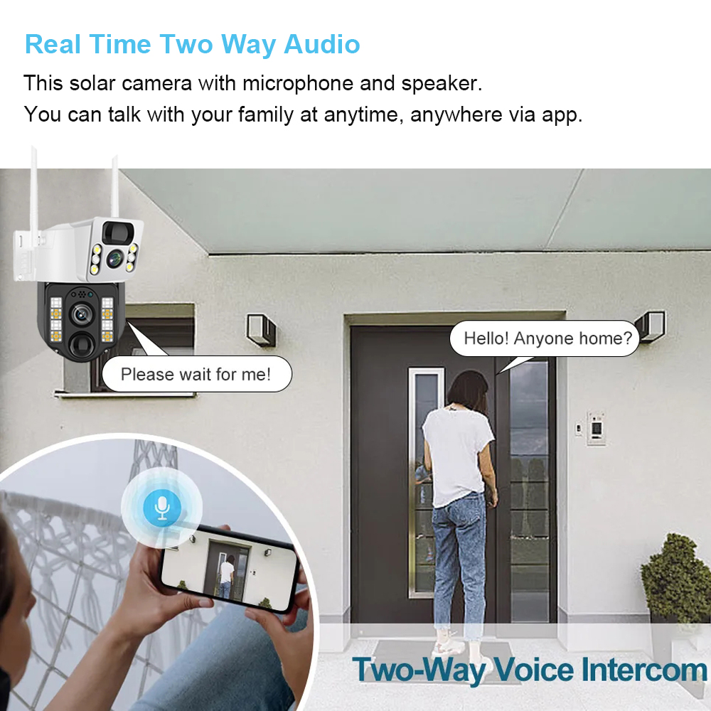 WiFi/4G güneş kamera IP CCTV g - Smart Home Video incelemesi ve fiyatı