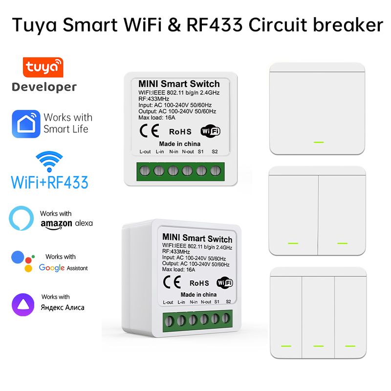 Tuya Akıllı WiFi Anahtarı Aydı - Smart Home Voice Assistant incelemesi ve fiyatı