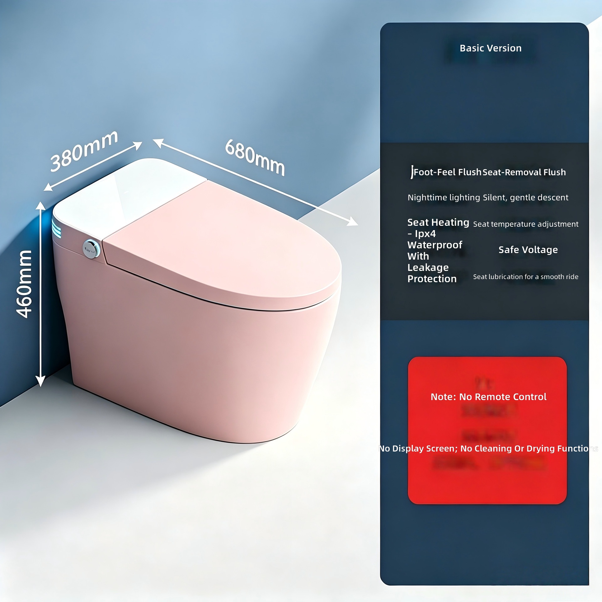 Akıllı Tuvalet, Pembe, Hepsi B - Smart Home In Us incelemesi ve fiyatı