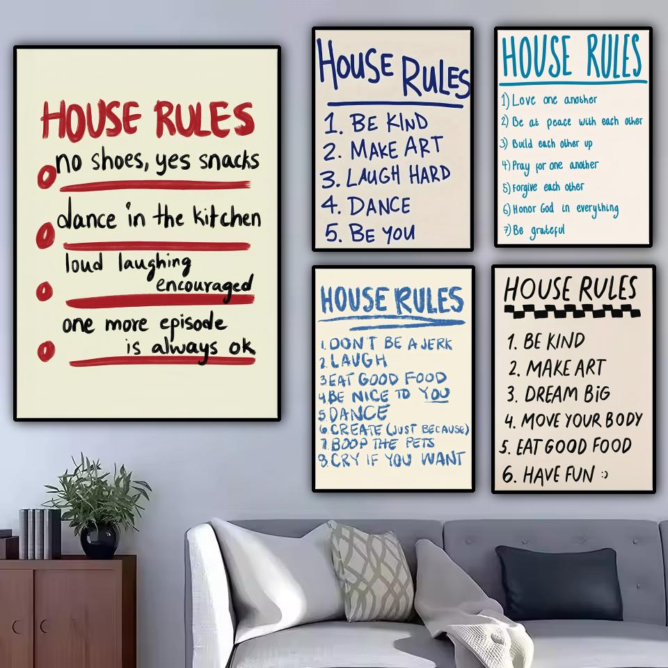 Ev kuralları posteri modern ve - Smart Home Poster incelemesi ve fiyatı