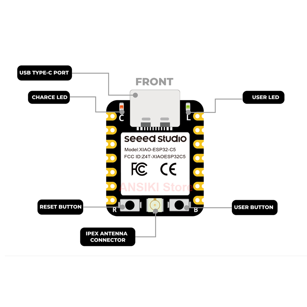 seeed studio XIAO ESP32-C5 İlk - Smart Home Mqtt incelemesi ve fiyatı
